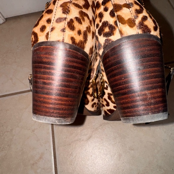Sam Edelman Leopard LeatherBoots/ Booties - Picture 4 of 6